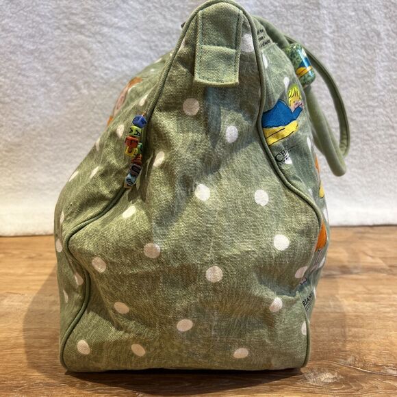 Sally Huss Yoga Poses Beach Duffle Tote Bag Large w Pocket & Inspiration Writing - Picture 13 of 16